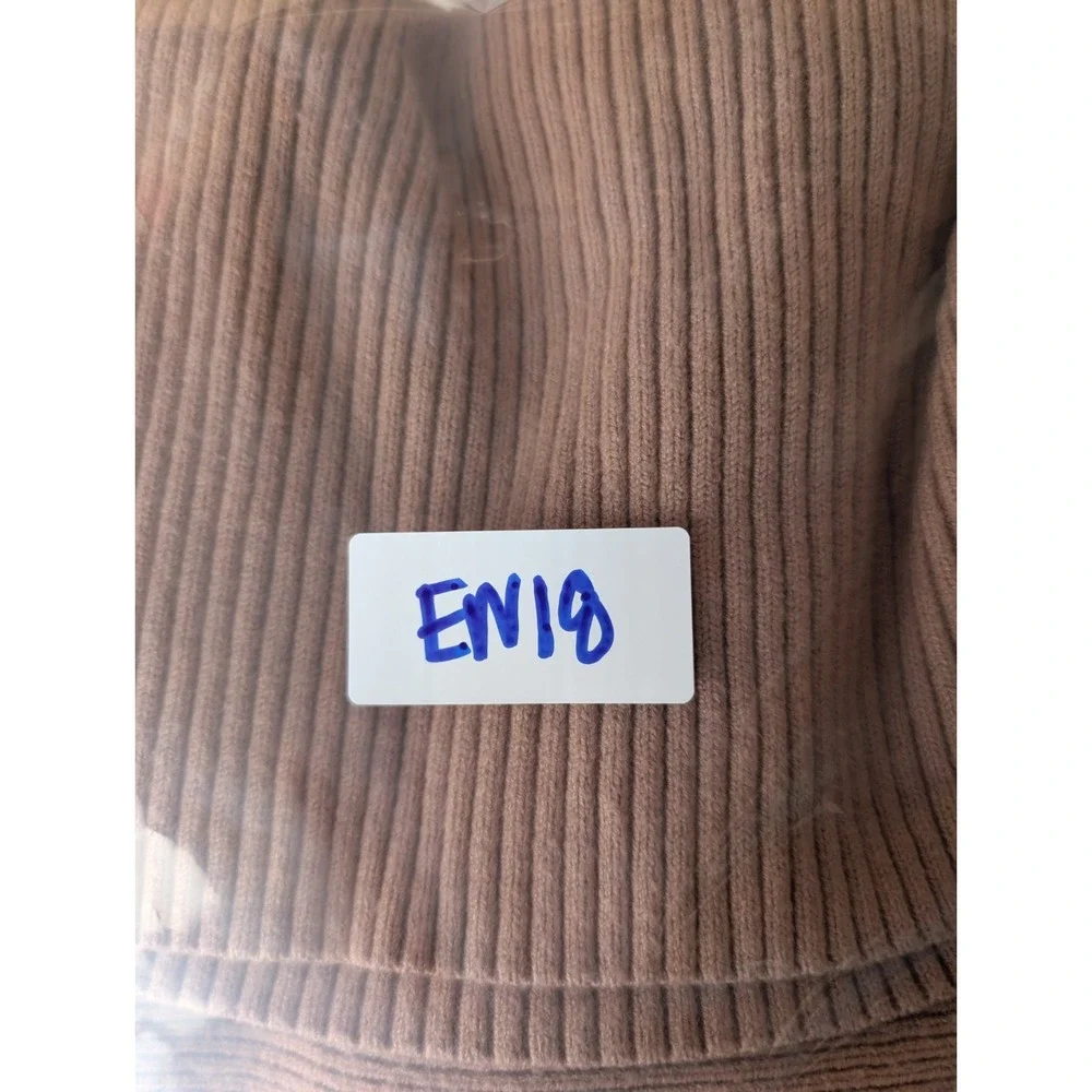 Womens Oversized‎ Turtleneck Sweater Medium Camel Asymmetric Hem Cozy Boho Chic